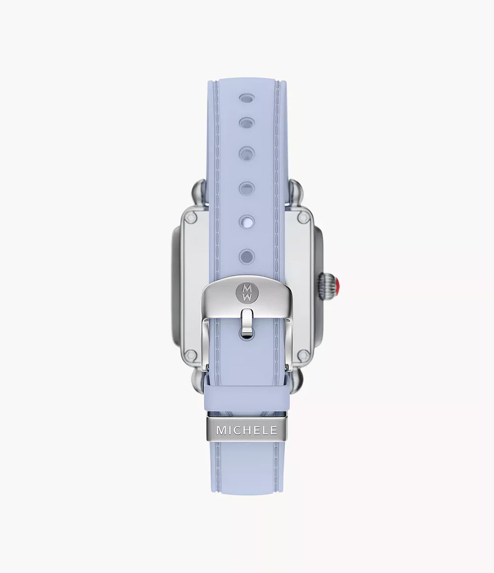 Deco Sport Mid Stainless Steel Pastel Blue Silicone Watch