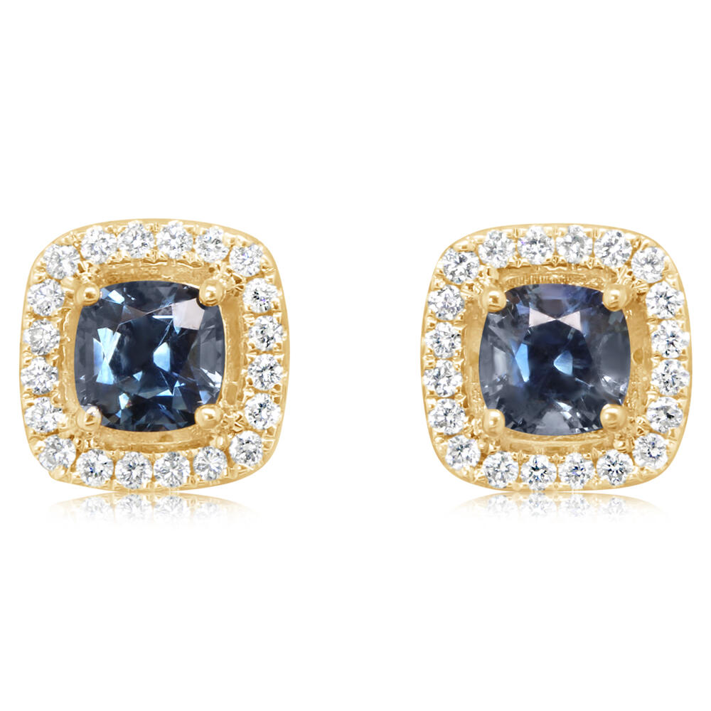 Montana Sapphire and Diamond Earrings