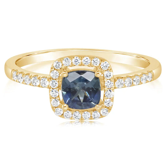 Montana Sapphire and Diamond Ring