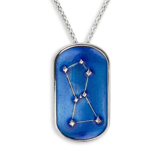 Navy Sky- Orion Necklace. Sterling Silver