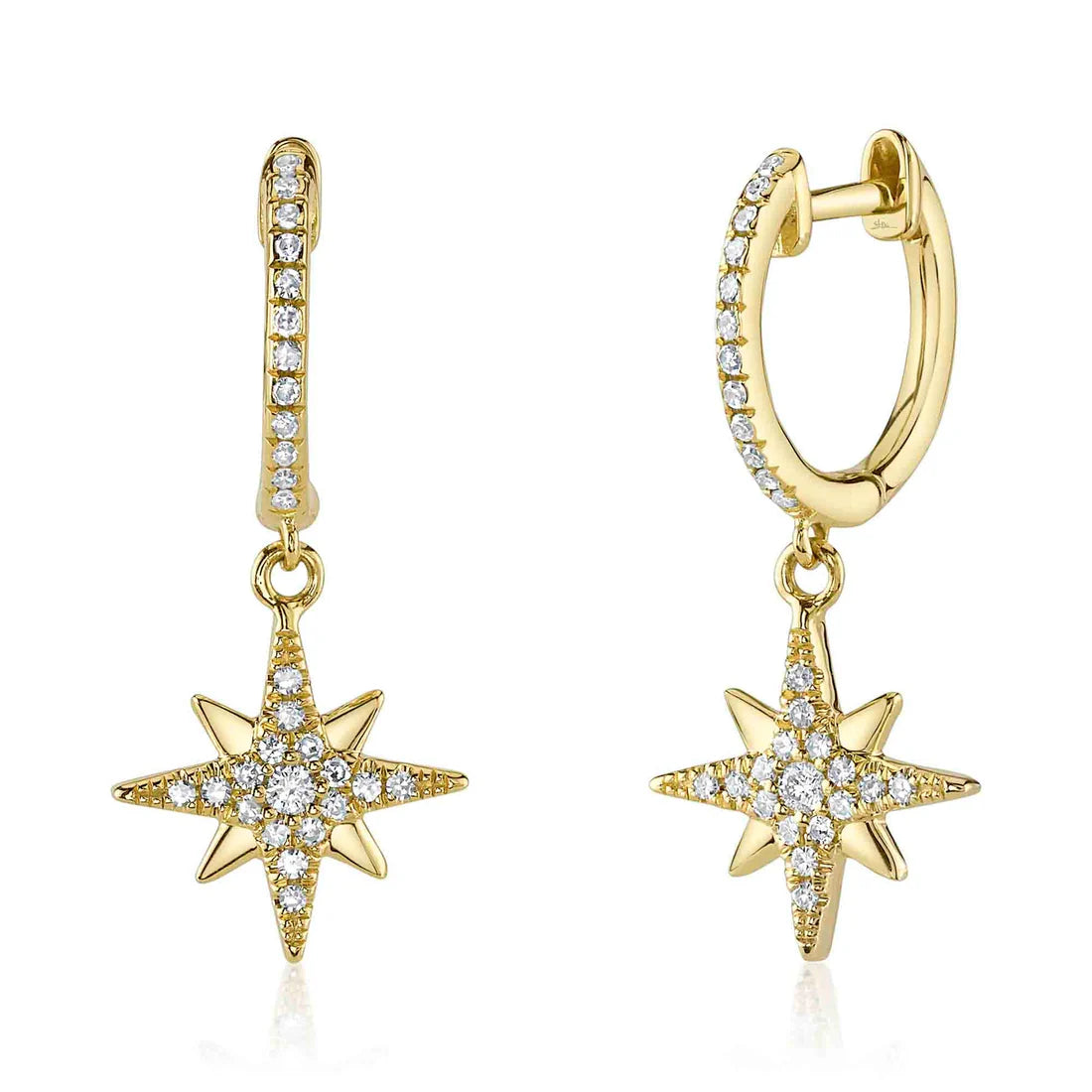 Diamond North Star Earrings