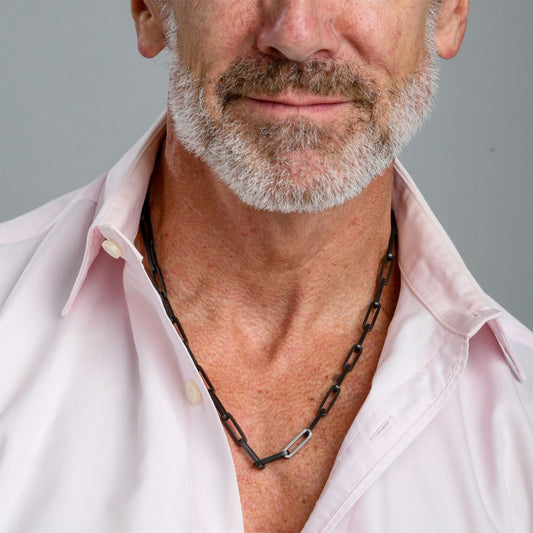 Gun Metal Plated Steel Necklace