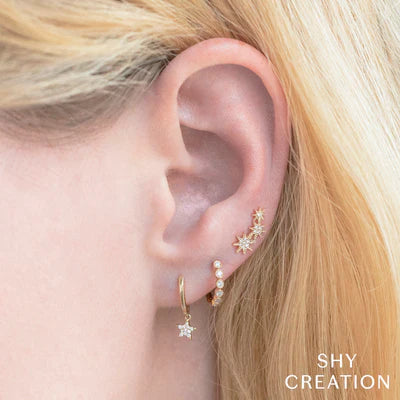 Diamond Huggie Earrings