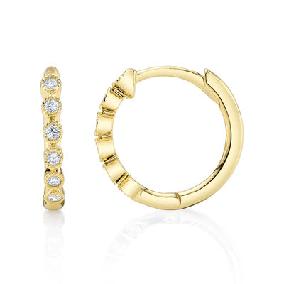 Diamond Huggie Earrings
