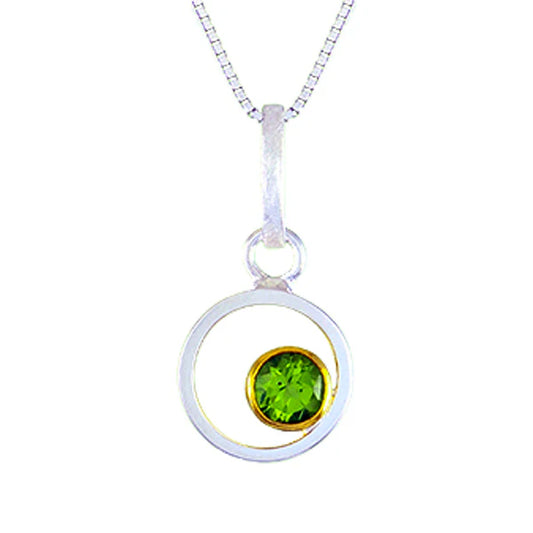 Peridot Circle Pendant