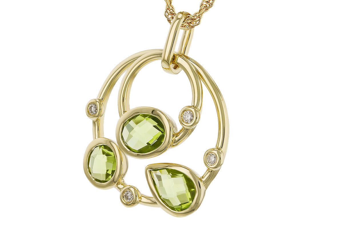 Peridot and Diamond Pendant