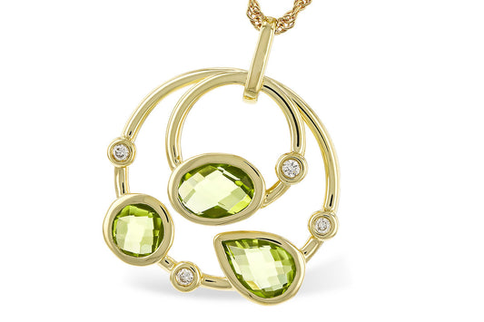 Peridot and Diamond Pendant