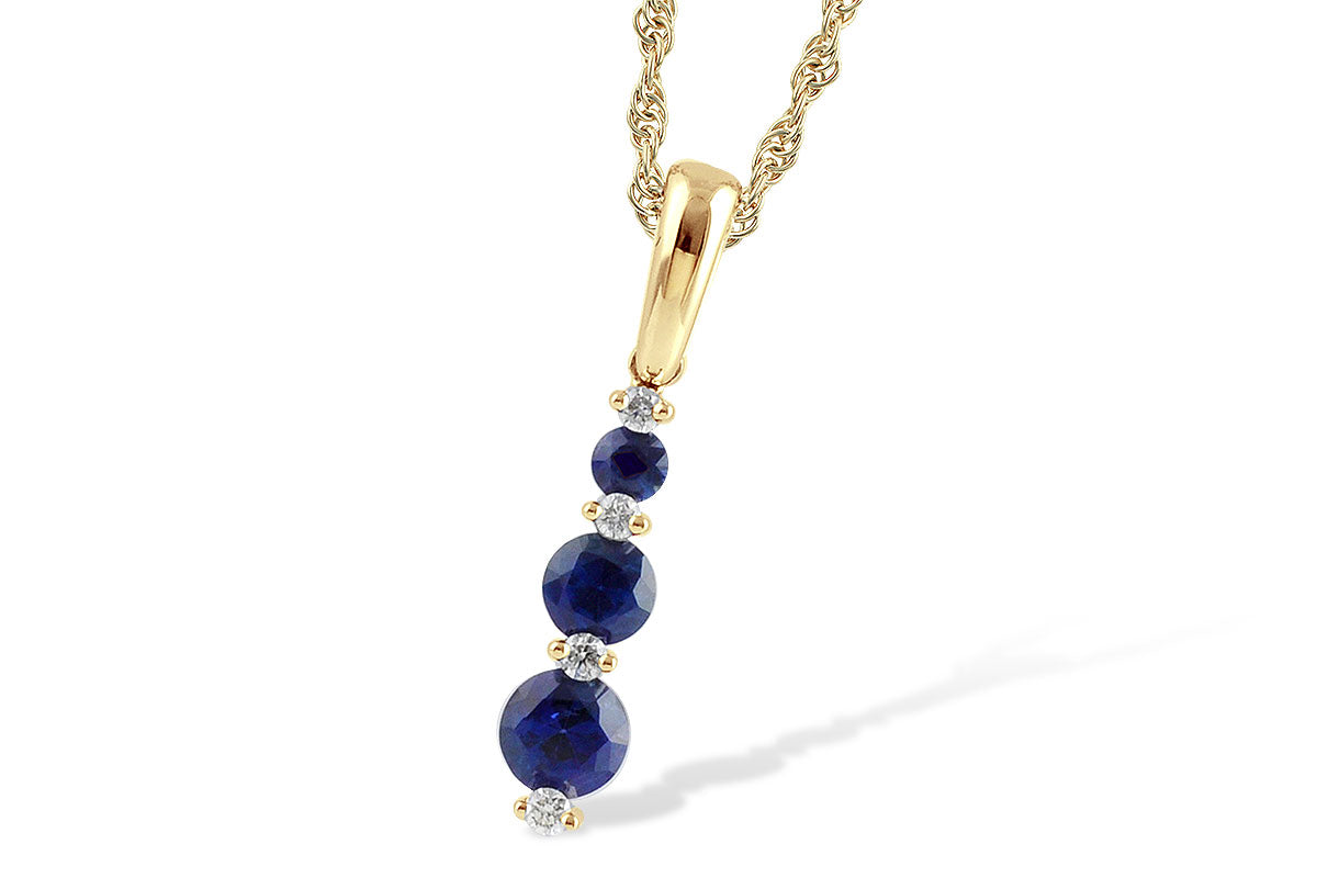 Sapphire and Diamond Drop Pendant