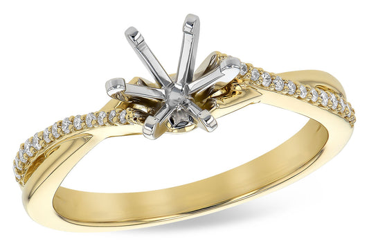 Diamond Twist Semi-Mount Ring