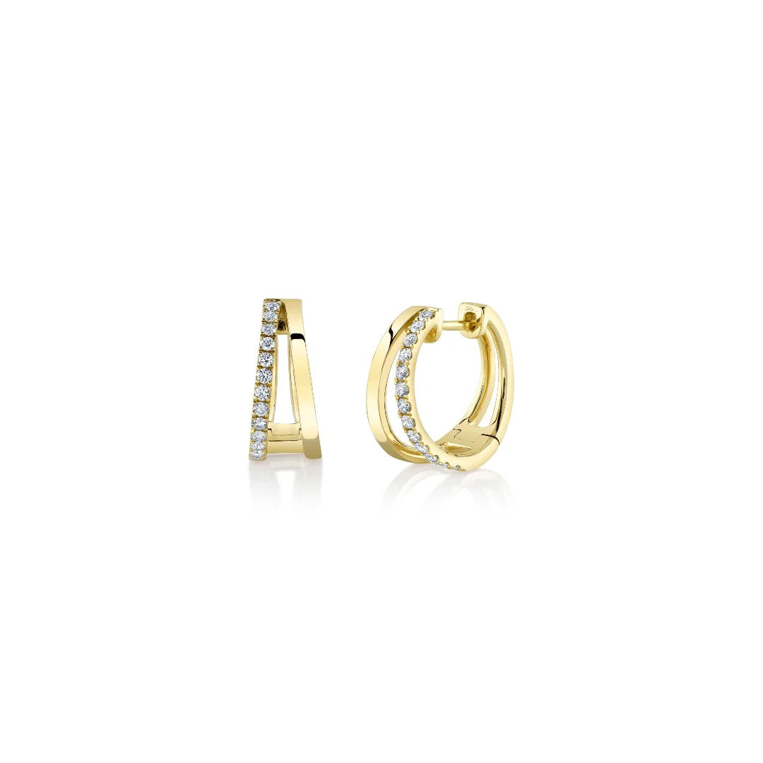 Diamond Split Hoops