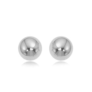 8mm Sterling Silver Ball Stud Earrings