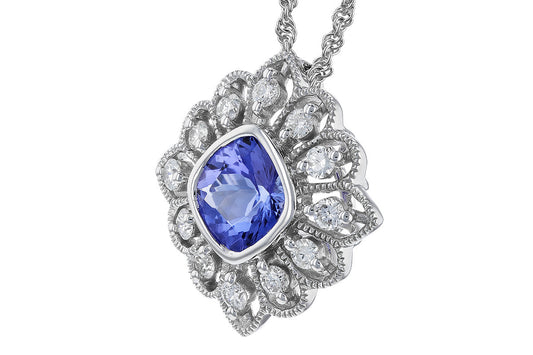 Tanzanite Diamond Pendant