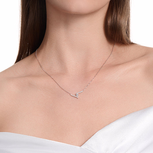 Vela Crossover Pendant 18K .41 cttw