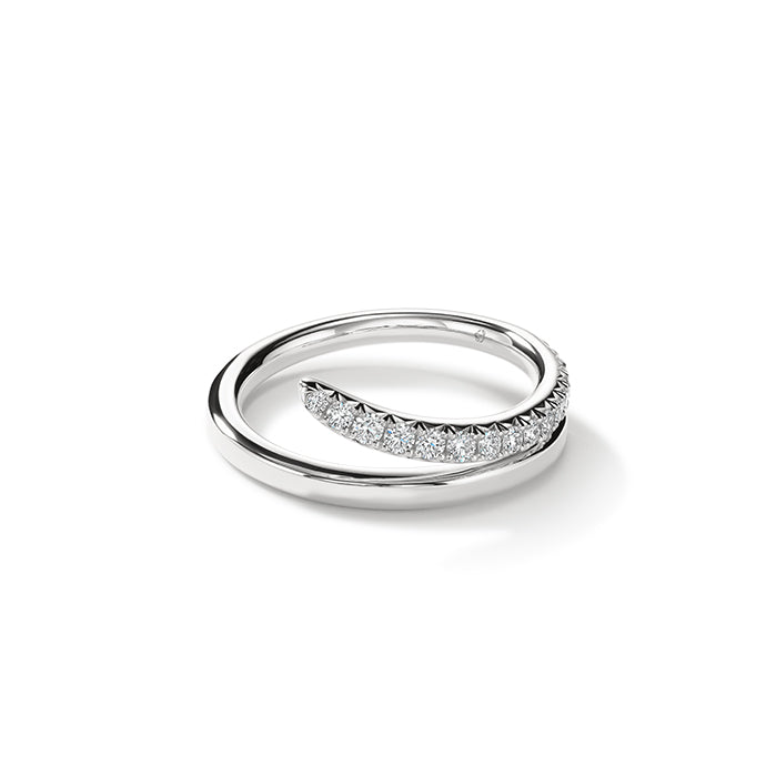 Vela French Cut Pavé Diamond Ring