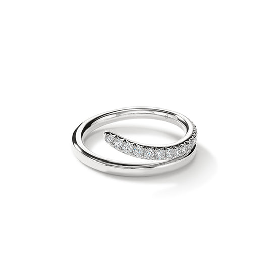 Vela French Cut Pavé Diamond Ring