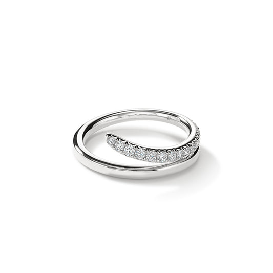 Vela French Cut Pavé Diamond Ring