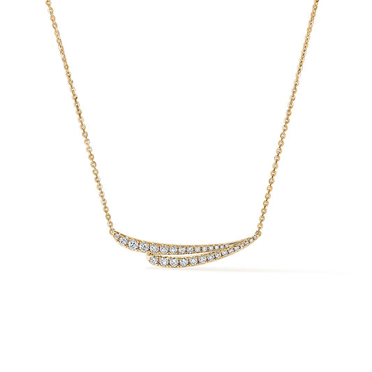 Vela French Cut Pavé Diamond Pendant