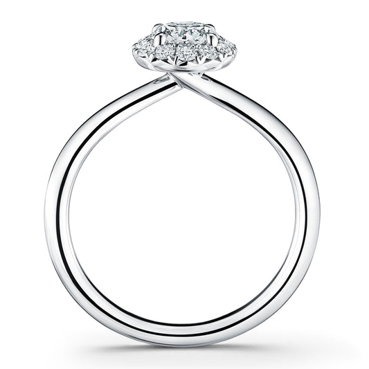 Vela Diamond Halo Ring