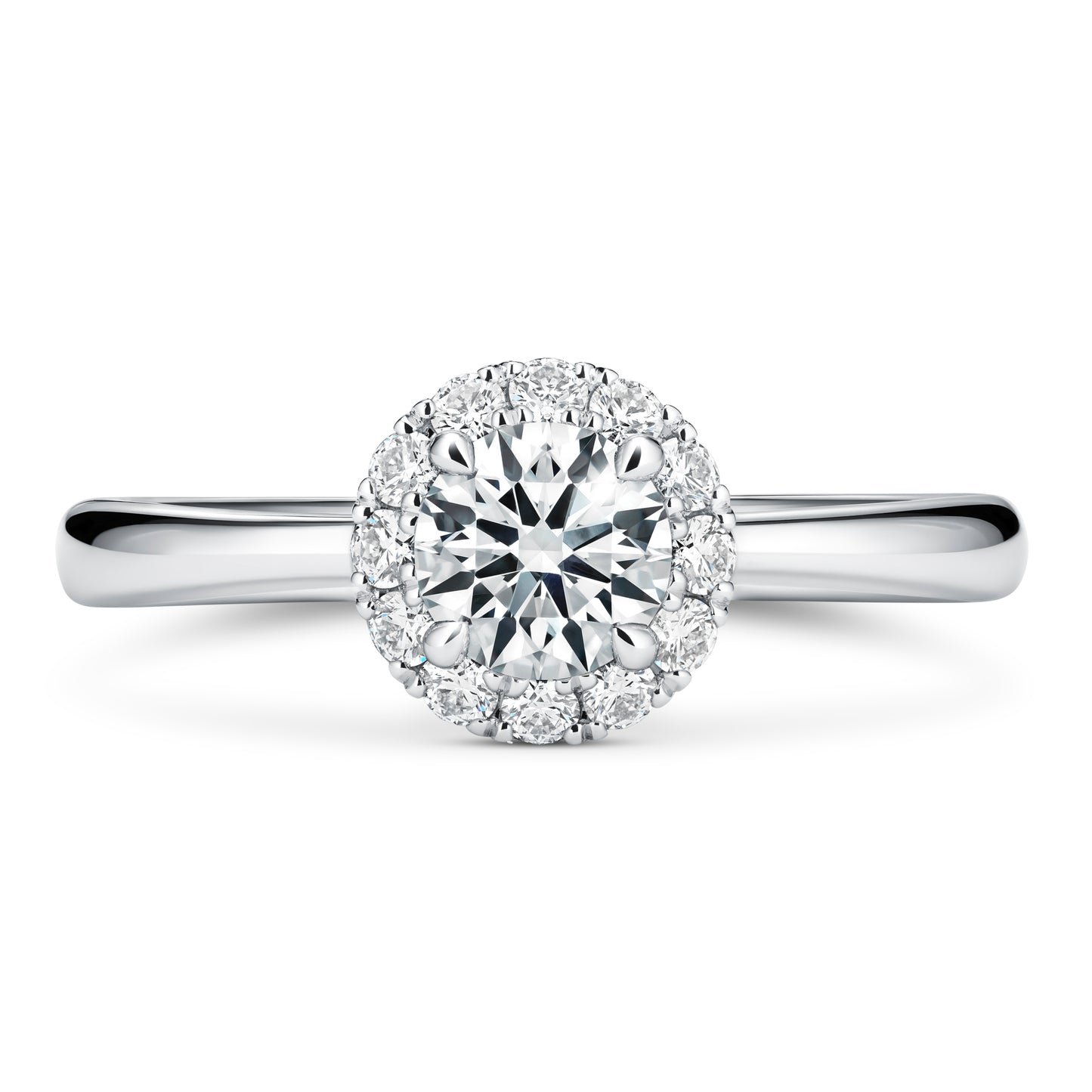 Vela Diamond Halo Ring