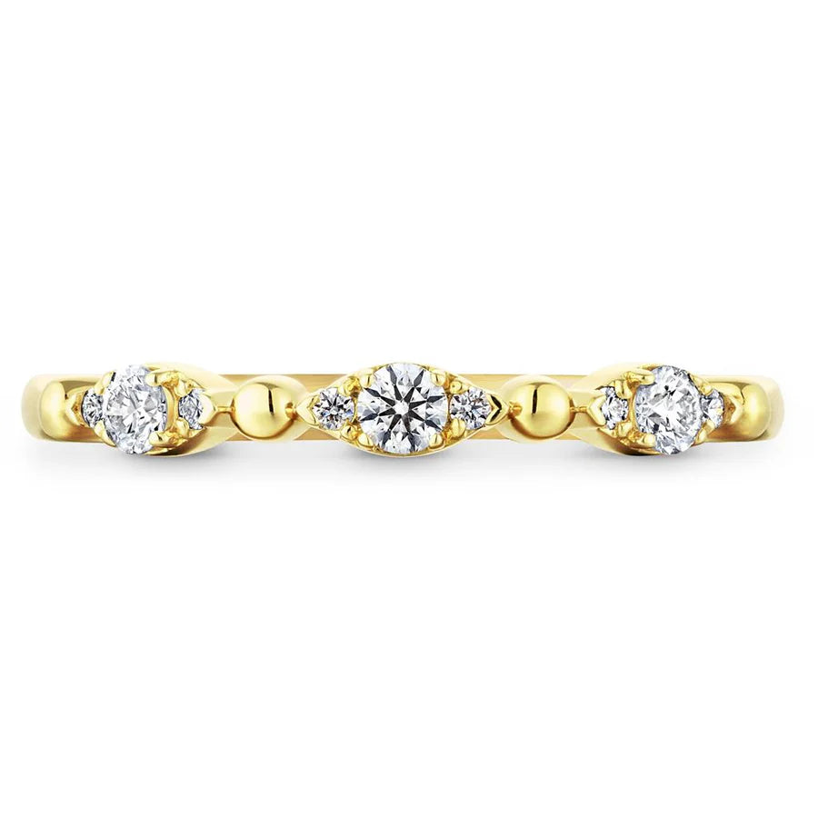 Beaded Regal Diamond Band