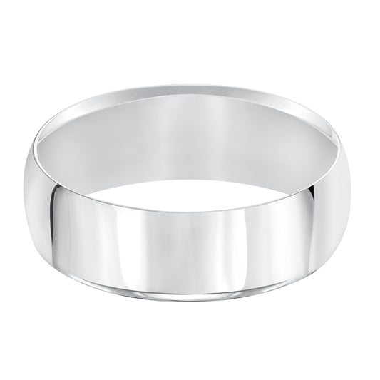 14K White Gold Band