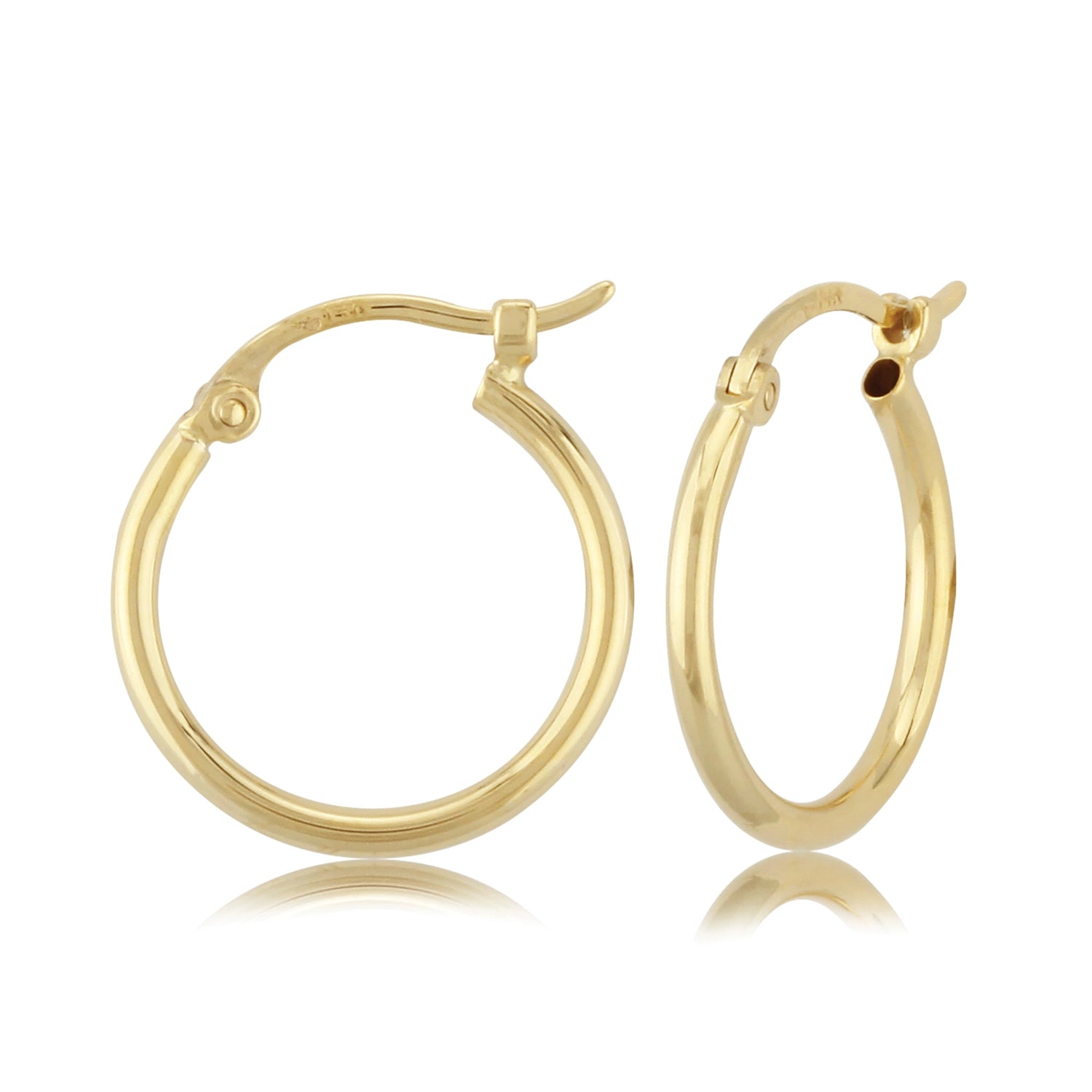 14K Gold Hoops - 15mm – Jewelry Creations Inc