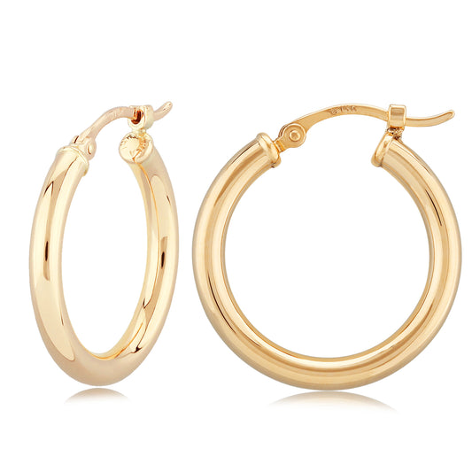 14K Yellow Gold Hoops - 20mm