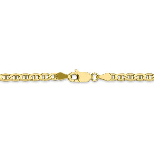 20" 10K Yellow Gold Concave Anchor Chain