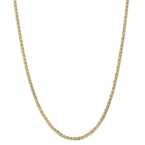 20" 10K Yellow Gold Concave Anchor Chain