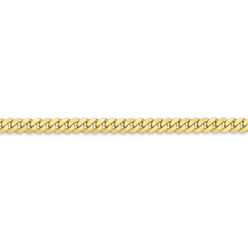 18" 10K Yellow Flat Beveled Curb Chain