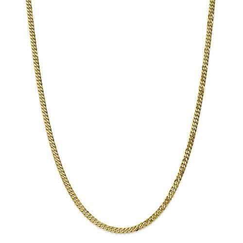20" 10K Yellow Flat Beveled Curb Chain