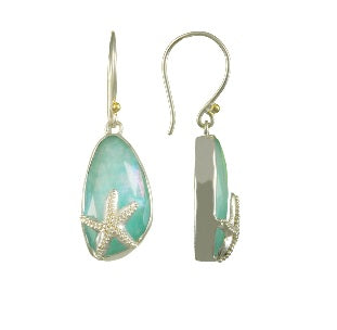 Amazonite Starfish Earrings