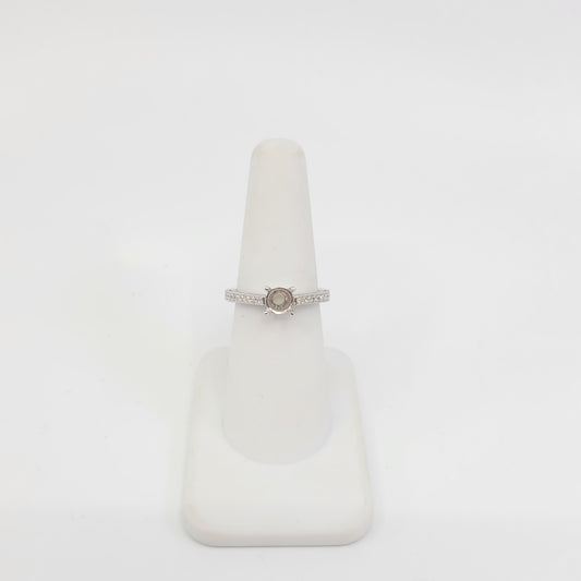 18K White Fancy Semi Mount