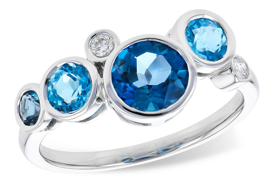 Blue Topaz Bezel Ring