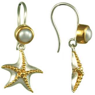 Pearl Starfish Earrings