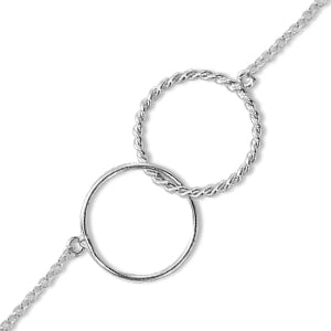 Double Ring Interlock Bracelet