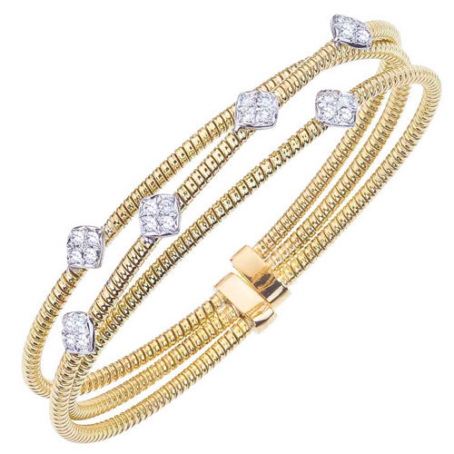 Multi Row Diamond Bangle