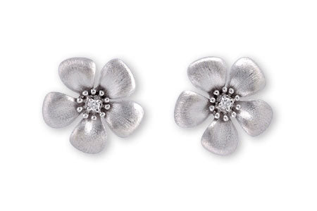 Diamond Flower Earrings