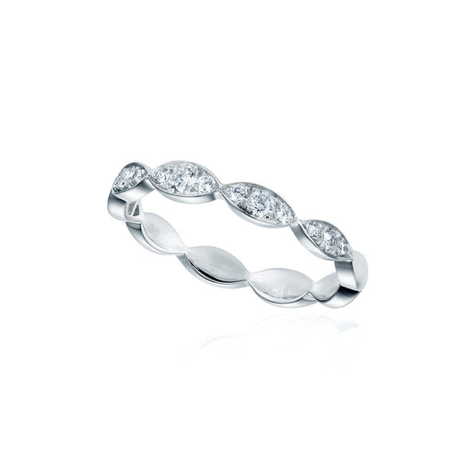 Look of Love Scalloped Pave Band