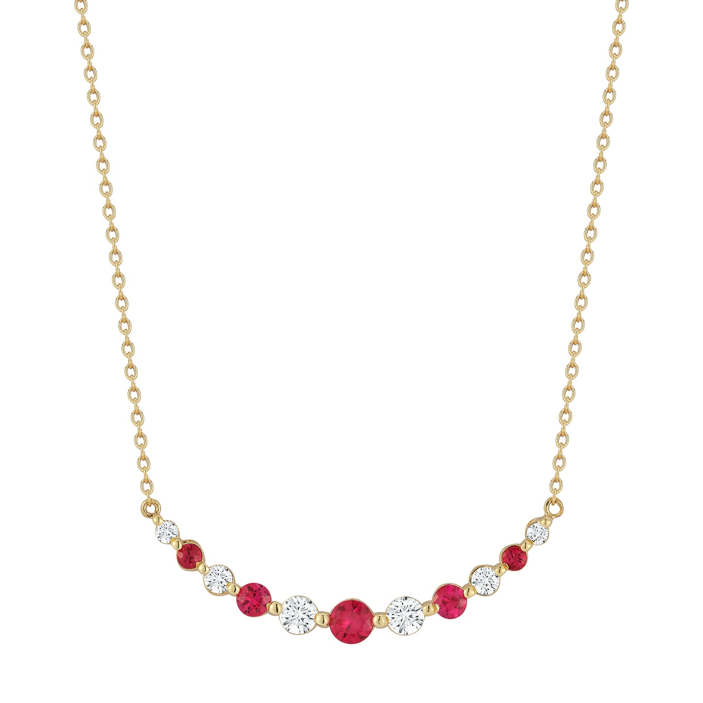 Diamond and Ruby Fashion Necklace