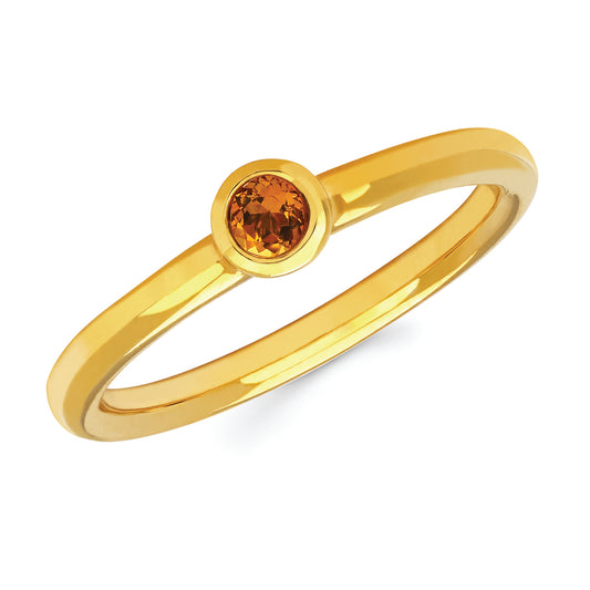 Citrine Bezel Set Ring