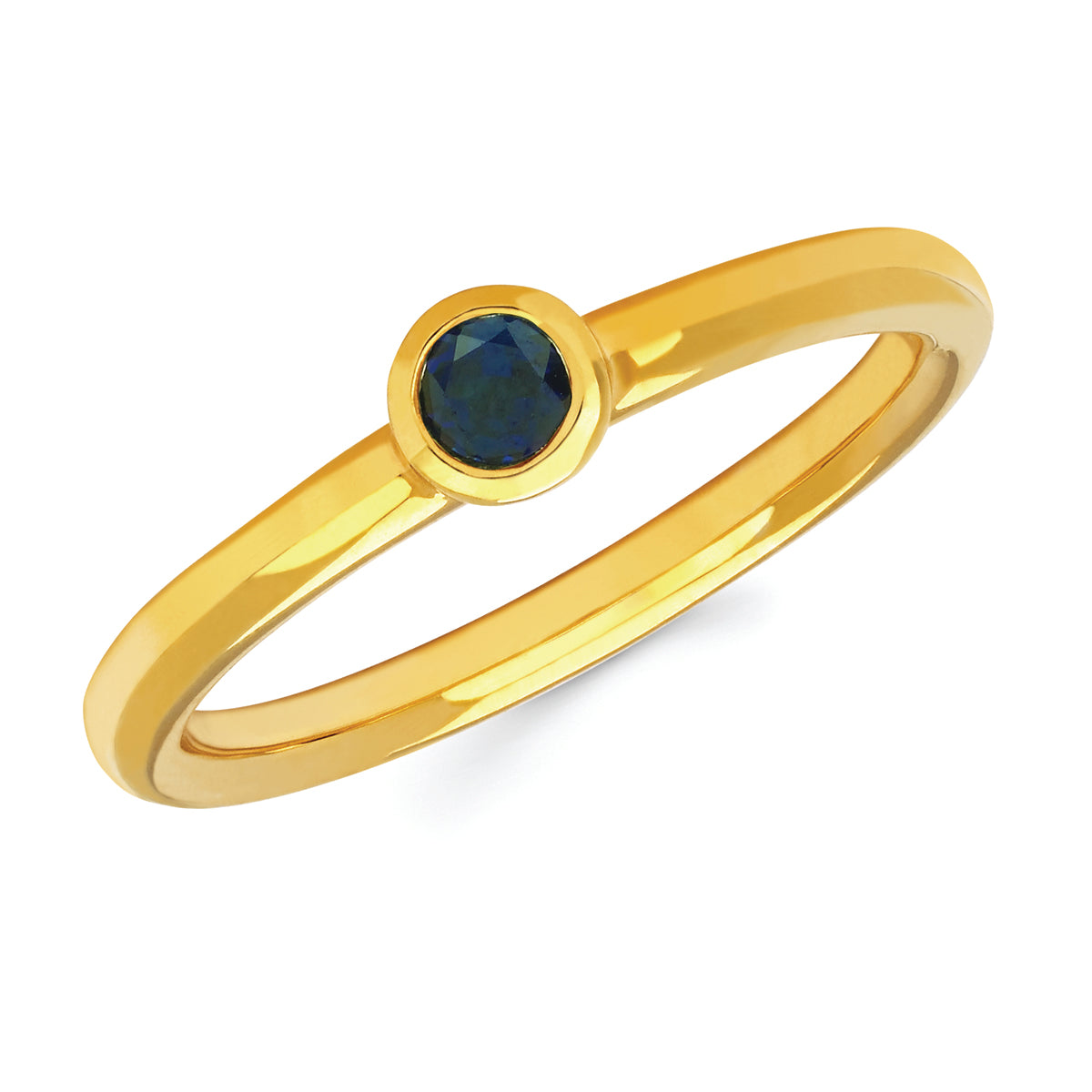 Sapphire Bezel Set Ring