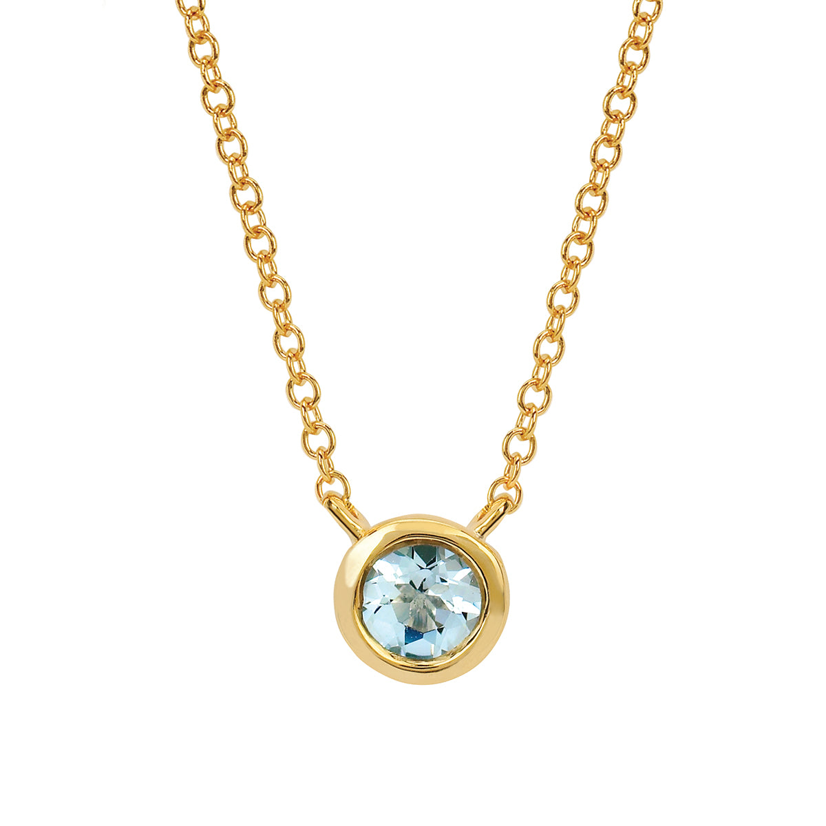 Aquamarine Bezel Set Pendant