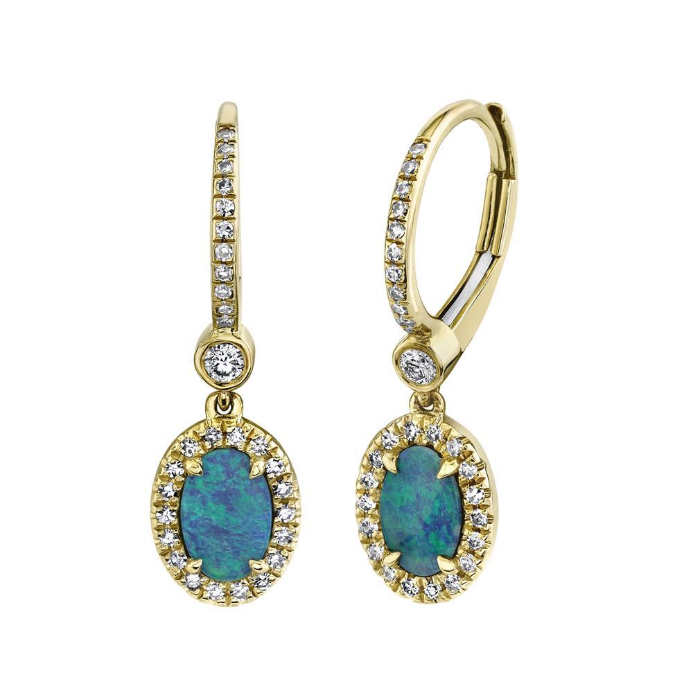 Opal and Diamond Earrings
