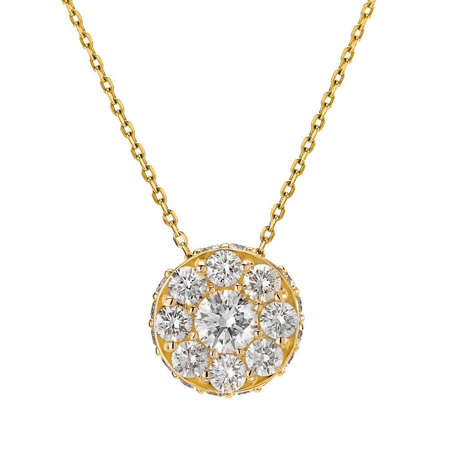 Spark Diamond Illusion Necklace 18KW or 18KY