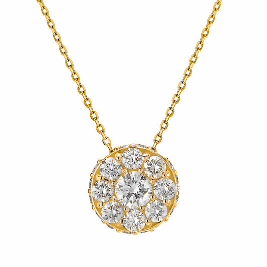 Spark Diamond Illusion Necklace 18KW or 18KY