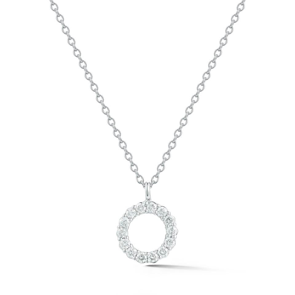 Spark 14-Diamond Circle Necklace 0.17cttw