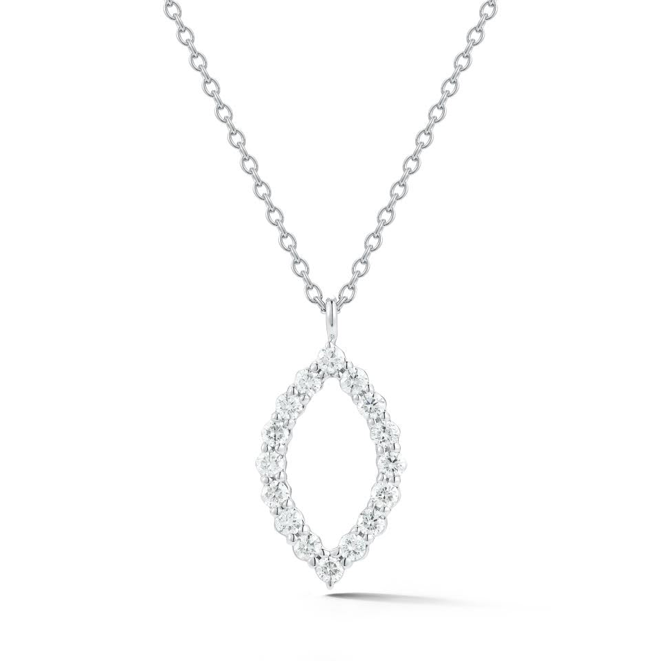 Spark Marquise Shape Diamond Necklace 0.43cttw
