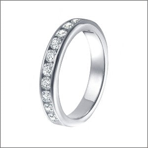 Spark Channel Set Half-way Diamond Band 14KW