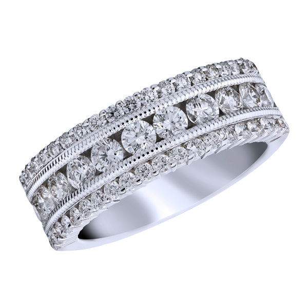 Spark Triple Row Diamond Band 1.54cttw/14KW